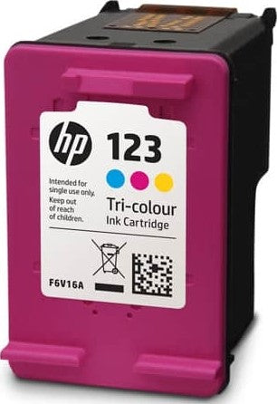 HP 123 Tri-Colour Original Ink Advantage Cartridge - F6V16AE