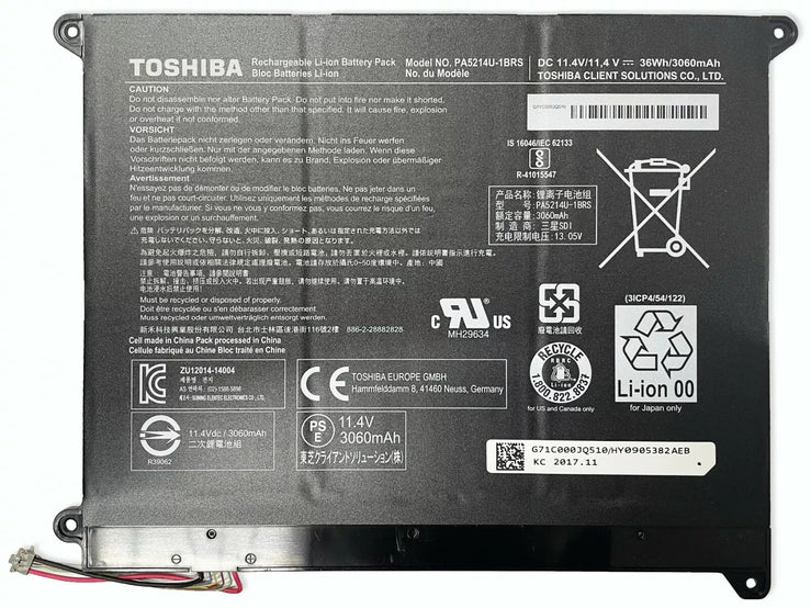 New Toshiba PA5214U-1BRS Battery For Portege Z20T-B Z20T-C WT20-B Laptop