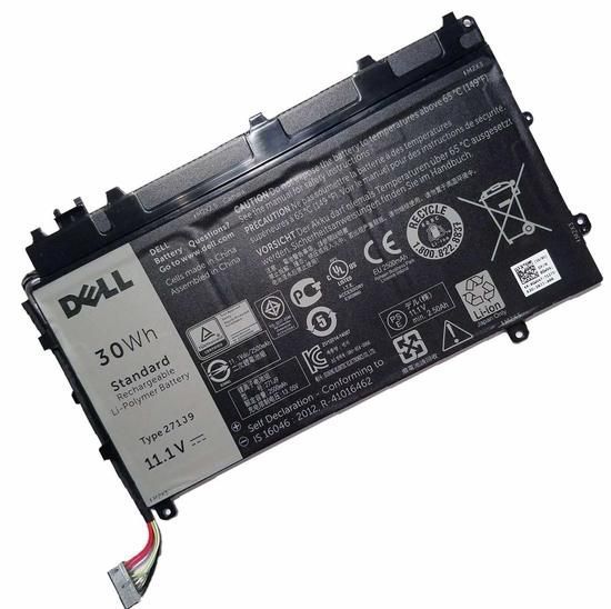 11.1V 30wh Original 271J9 GWV47 YX81V DELL Latitude 13 7000 7350 Tablet Laptop Battery