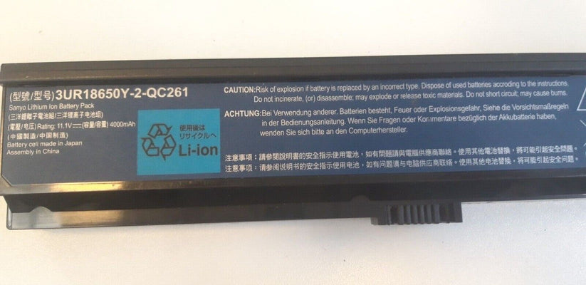 Acer Aspire 3030 3050 3053 3600 555X 5570 5570Z 3UR18650Y-2-QC261 Laptop Battery